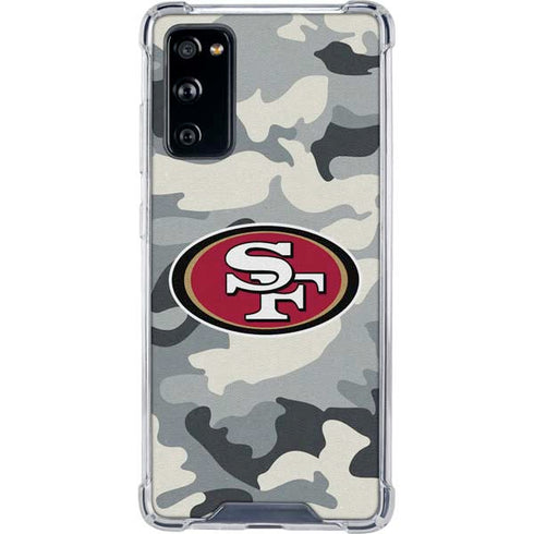NFL San Francisco 49ers Camo Galaxy S20 FE Clear Case